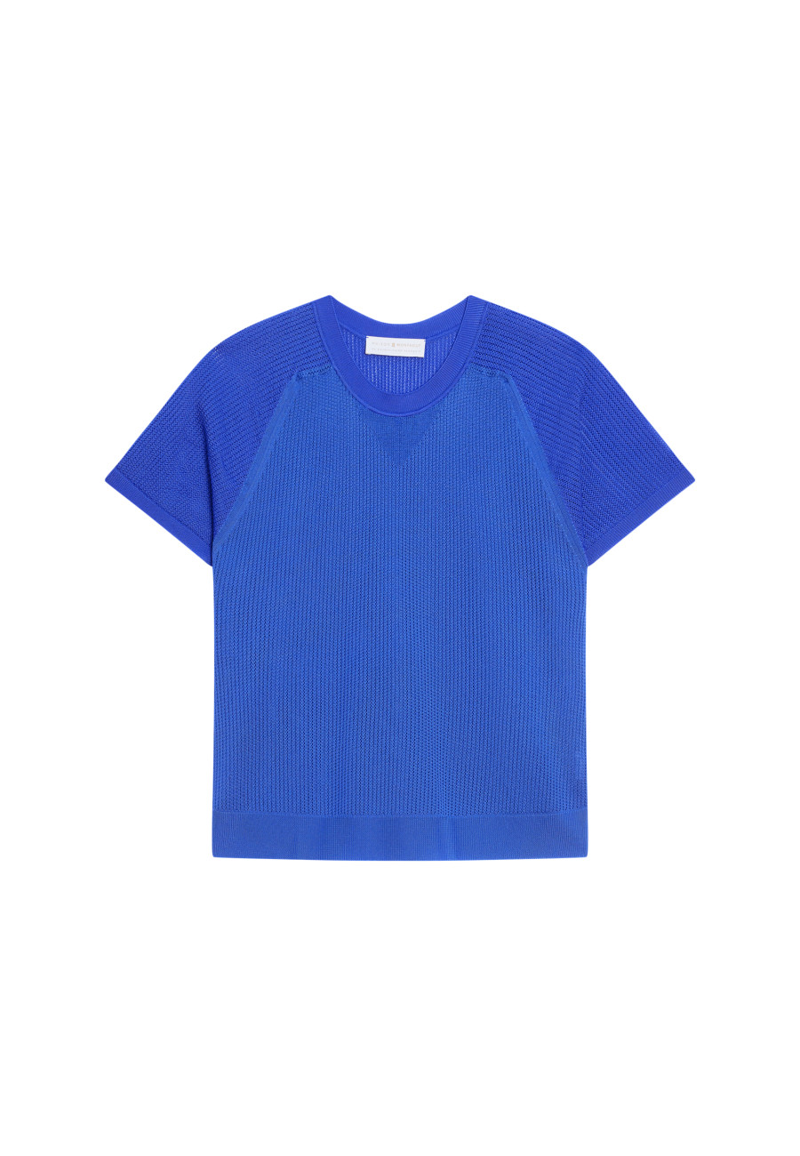 Geripptes Leichtgarn-T-Shirt - Malory