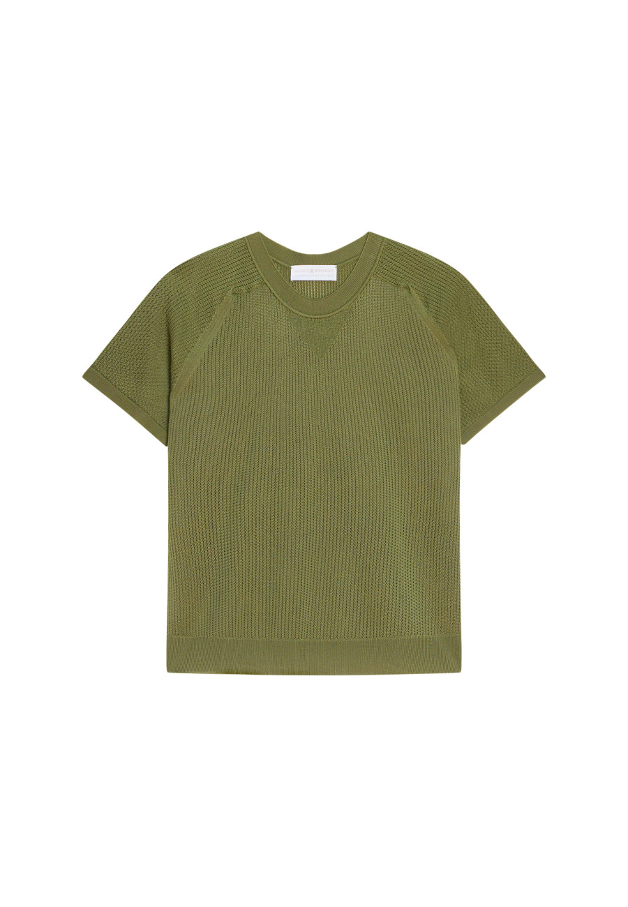 Geripptes Leichtgarn-T-Shirt - Malory