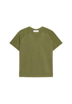 Geripptes Leichtgarn-T-Shirt - Malory