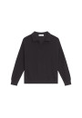 Das Langarm-Poloshirt aus gebürsteter Baumwolle - Melvina.