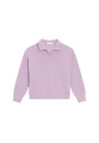Das Langarm-Poloshirt aus gebürsteter Baumwolle - Melvina.