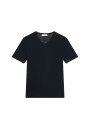 Slub Leinen V-Ausschnitt T-Shirt - Reuben