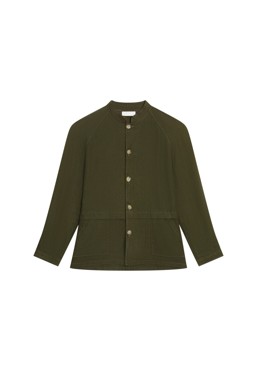 Leinenjacke mit Knöpfen und Taschen - Dallas