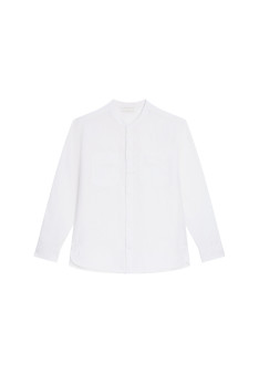 Chemise aus Leinen mit Tunika-Kragen - Dean