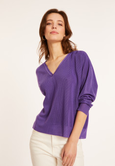 V-Ausschnitt Leichtgarn-Pullover - Maja