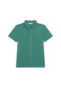 BACCARAT CHEMISE EN  JERSEY UNI ET BORD BICOLORE