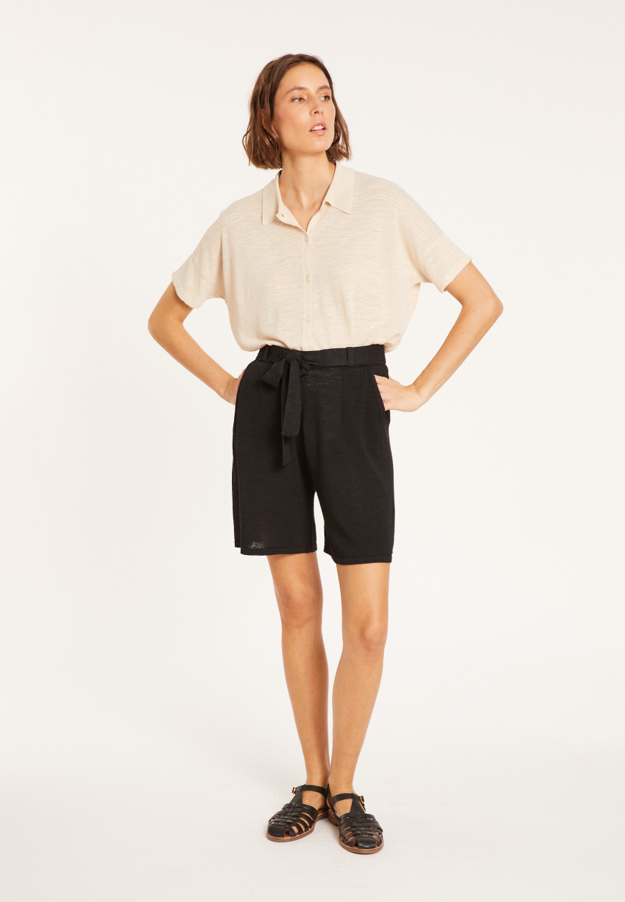 Lockere Shorts aus Flammenleinen - Maceo