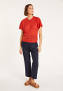 Geripptes Leichtgarn-T-Shirt - Malory