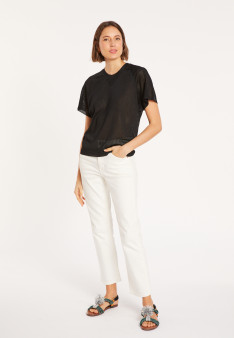 Geripptes Leichtgarn-T-Shirt - Malory