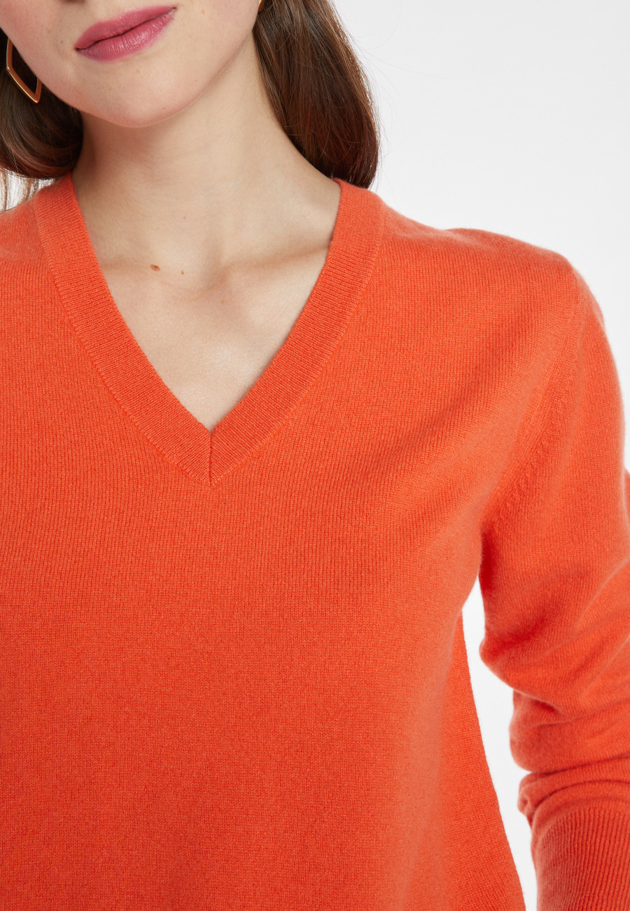 Kaschmirpullover mit V-Ausschnitt - Abel