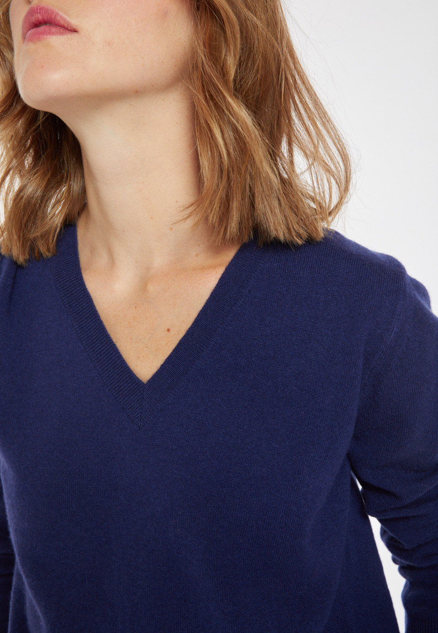 Kaschmirpullover mit V-Ausschnitt - Abel