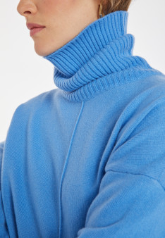 Rollkragenpullover mit Kaschmirschlitzen - Adena