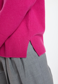 Rollkragenpullover mit Kaschmirschlitzen - Adena