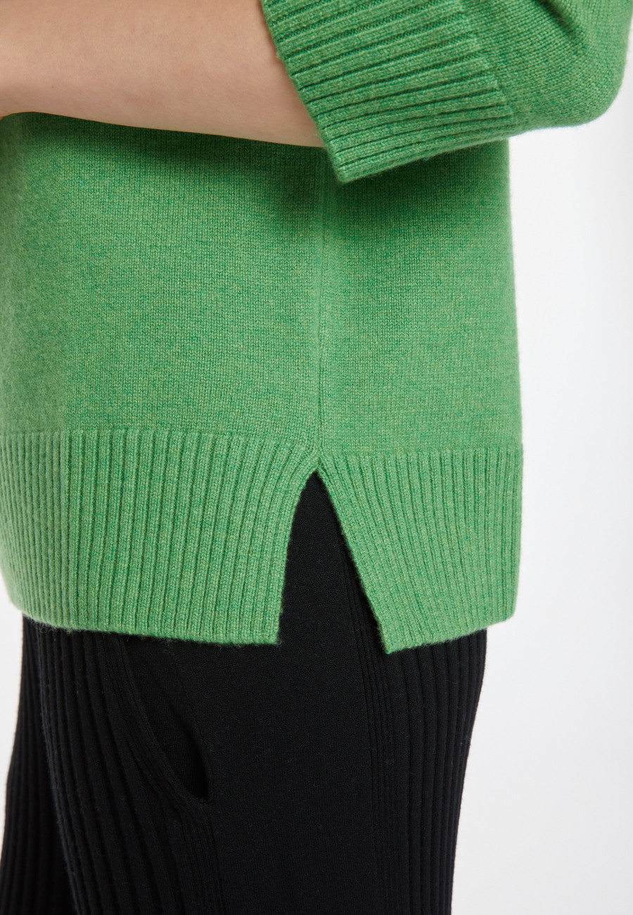 Rollkragenpullover mit Kaschmirschlitzen - Adena