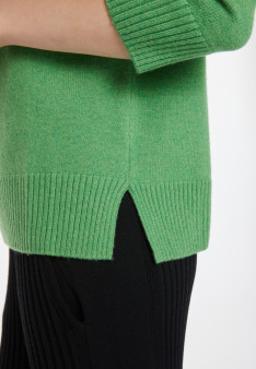 Rollkragenpullover mit Kaschmirschlitzen - Adena