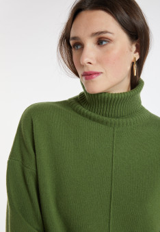 Rollkragenpullover mit Kaschmirschlitzen - Adena