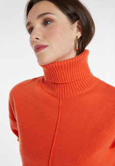 Rollkragenpullover mit Kaschmirschlitzen - Adena