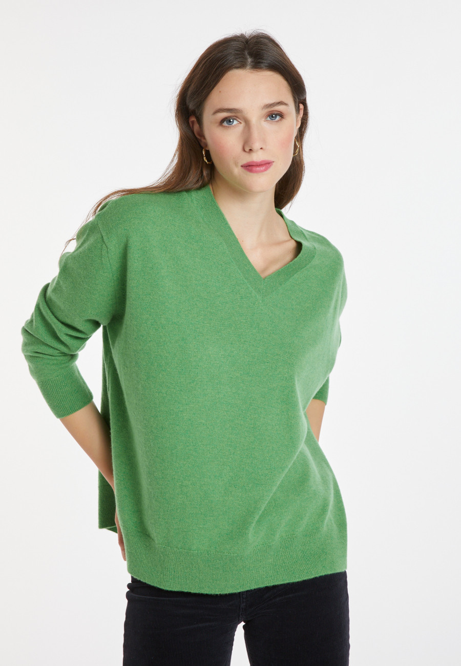 Lockerer Pullover mit Schlitzen aus Kaschmir - Alienor