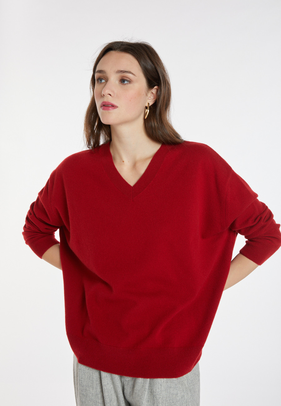 Lockerer Pullover mit Schlitzen aus Kaschmir - Alienor