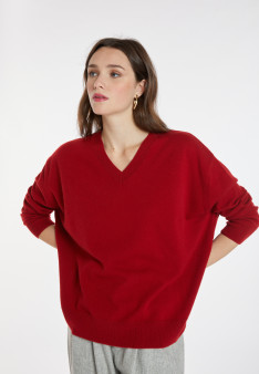 Lockerer Pullover mit Schlitzen aus Kaschmir - Alienor