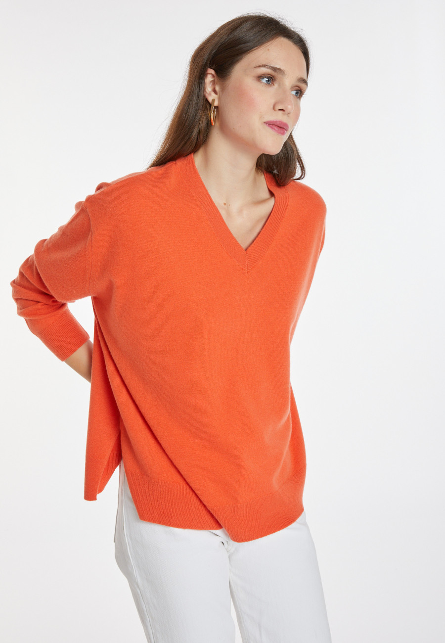 Lockerer Pullover mit Schlitzen aus Kaschmir - Alienor