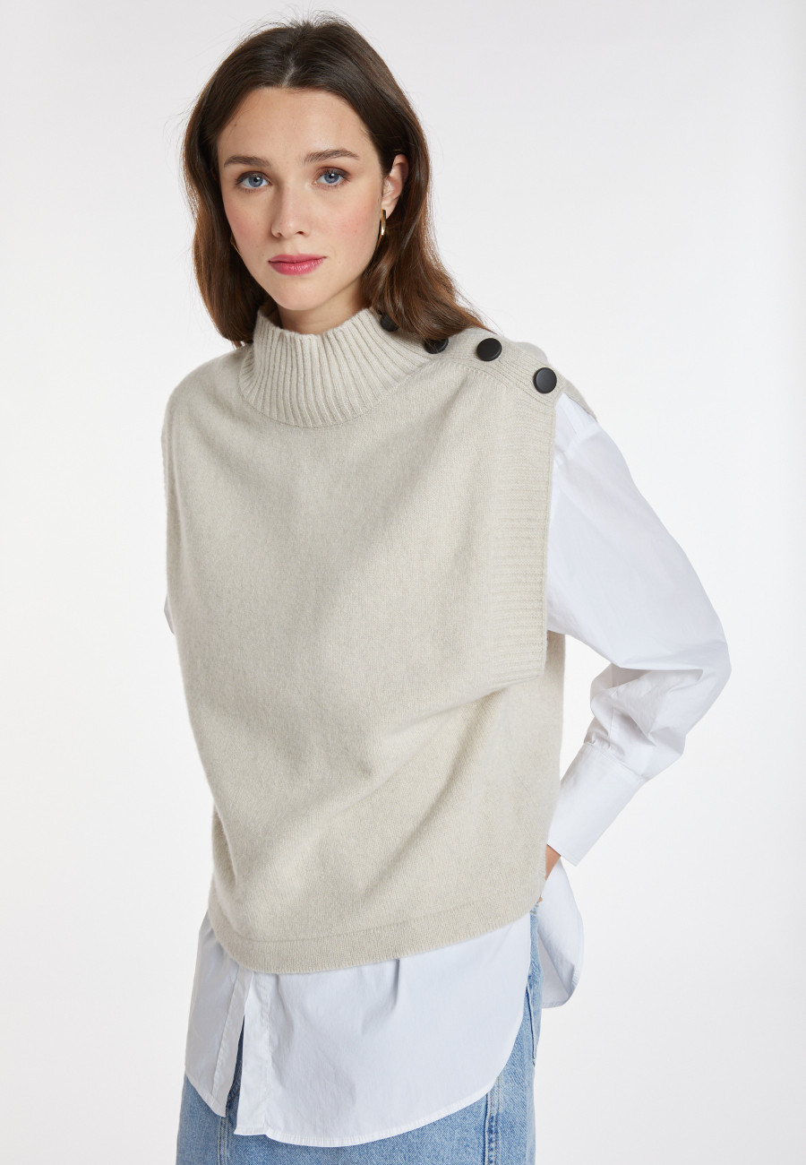 Ärmelloser Pullover aus Kaschmir und Wolle - Anika