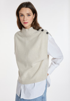 Ärmelloser Pullover aus Kaschmir und Wolle - Anika