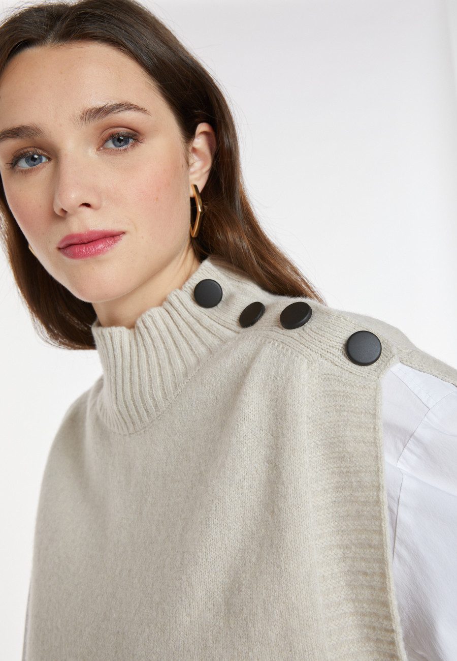 Ärmelloser Pullover aus Kaschmir und Wolle - Anika