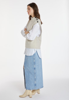 Ärmelloser Pullover aus Kaschmir und Wolle - Anika