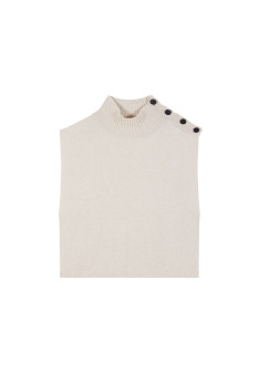 Ärmelloser Pullover aus Kaschmir und Wolle - Anika