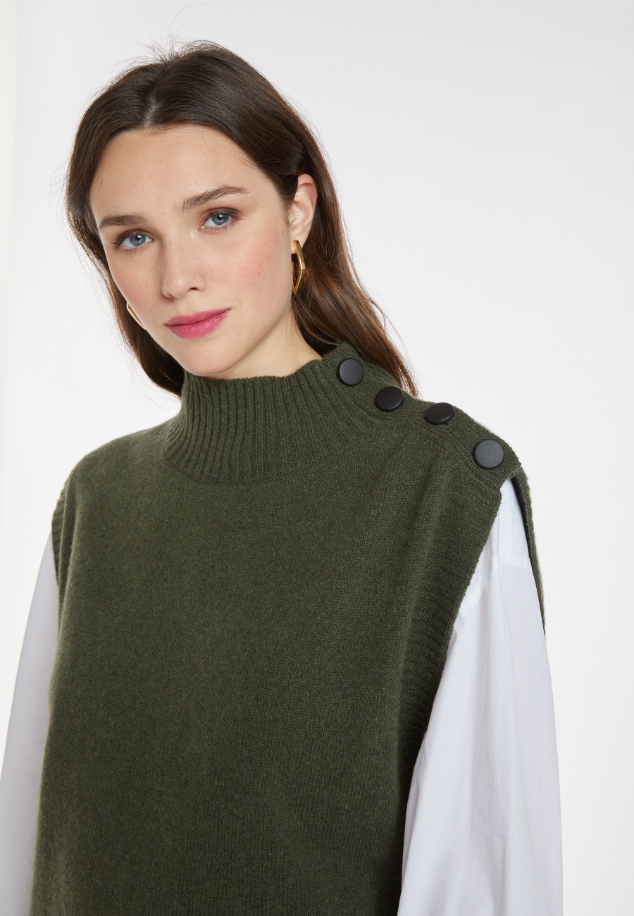 Ärmelloser Pullover aus Kaschmir und Wolle - Anika