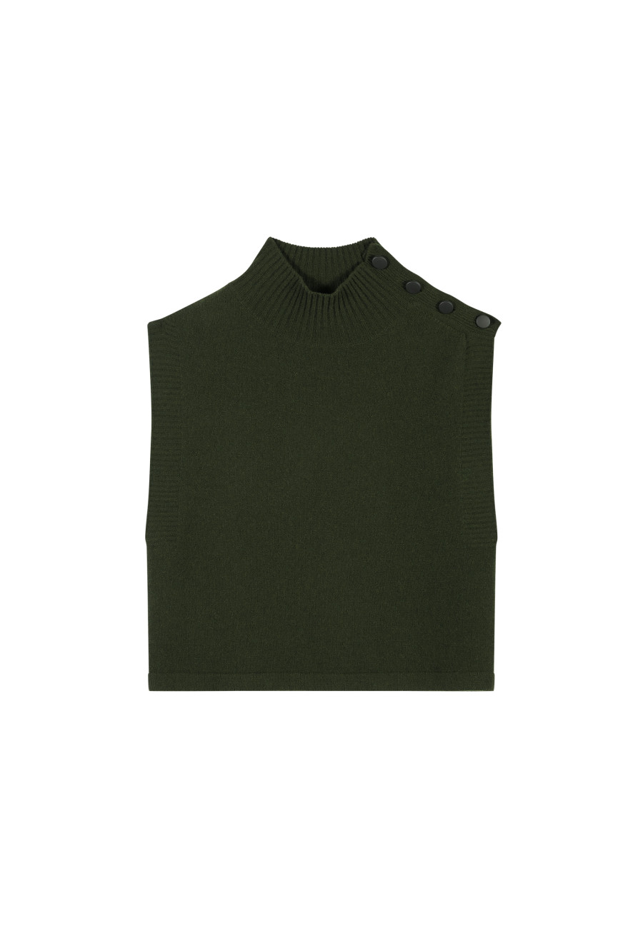 Ärmelloser Pullover aus Kaschmir und Wolle - Anika
