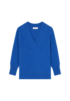 Lockerer Pullover mit V-Ausschnitt aus Kaschmir und Wolle - Chloé