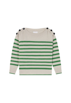 Marinière-Pullover aus Kaschmir und Wolle - Carice