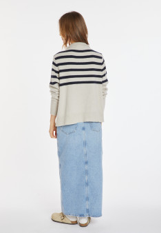 Pullover aus Kaschmir und Wolle mit Knopfleiste - Carmella