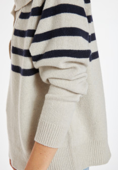 Pullover aus Kaschmir und Wolle mit Knopfleiste - Carmella