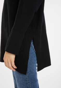 Langer Pullover mit Reißverschluss aus Wolle und Kaschmir - Charlotte