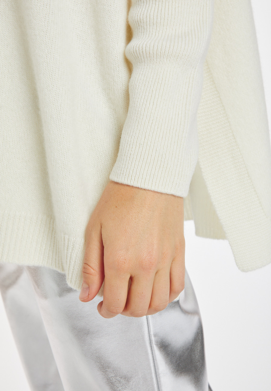 Lockerer Pullover mit Rollkragen aus Wolle und Kaschmir - Clara