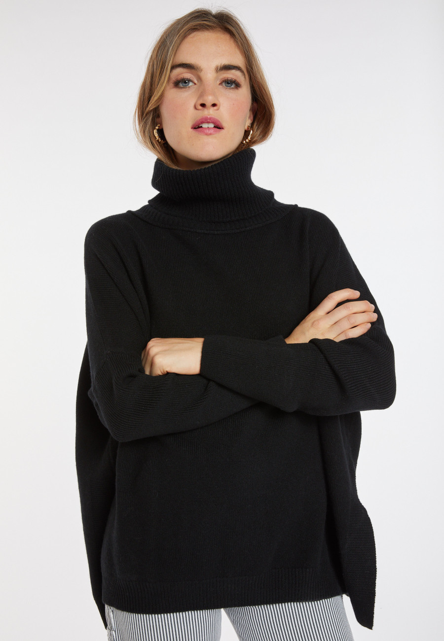 Lockerer Pullover mit Rollkragen aus Wolle und Kaschmir - Clara