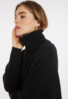 Lockerer Pullover mit Rollkragen aus Wolle und Kaschmir - Clara