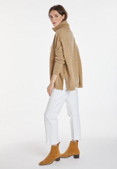 Lockerer Pullover mit Rollkragen aus Wolle und Kaschmir - Clara