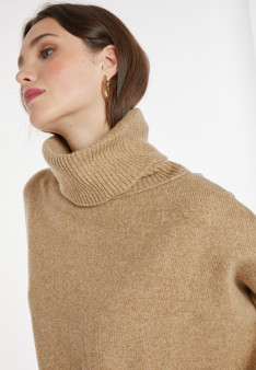 Lockerer Pullover mit Rollkragen aus Wolle und Kaschmir - Clara