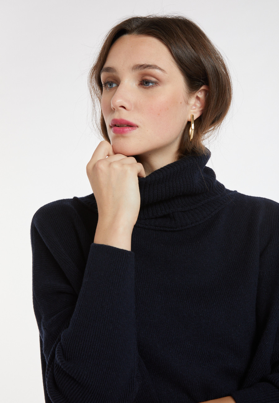 Lockerer Pullover mit Rollkragen aus Wolle und Kaschmir - Clara