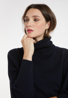 Lockerer Pullover mit Rollkragen aus Wolle und Kaschmir - Clara