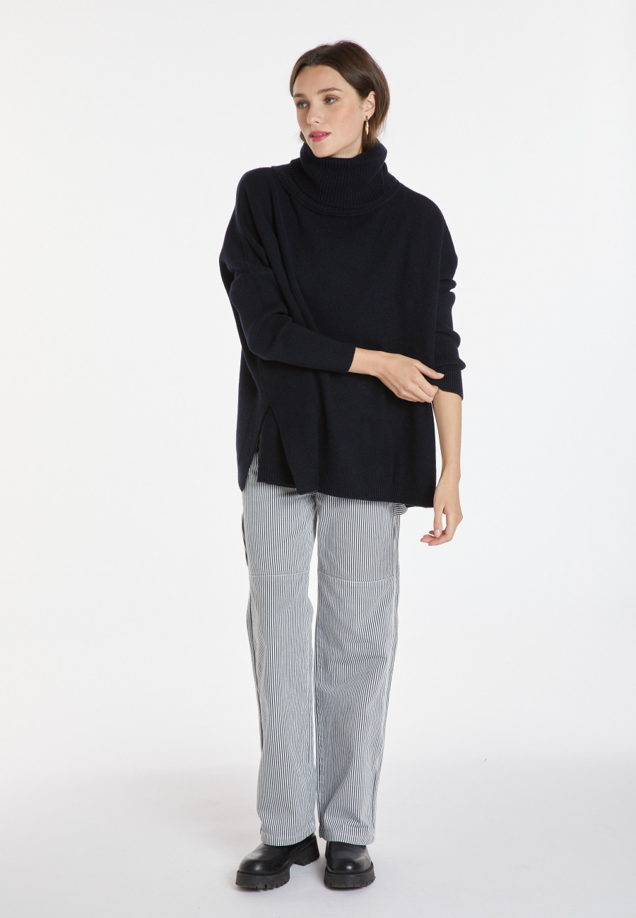 Lockerer Pullover mit Rollkragen aus Wolle und Kaschmir - Clara