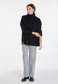 Lockerer Pullover mit Rollkragen aus Wolle und Kaschmir - Clara