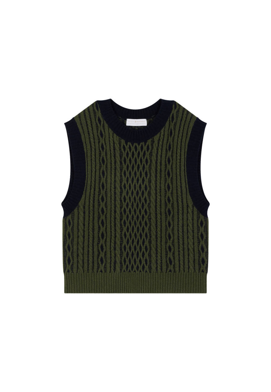 Ärmelloser Pullover aus Wolle und Kaschmir - Clotilde Ärmelloser Pullover aus Wolle und Kaschmir - Clotilde