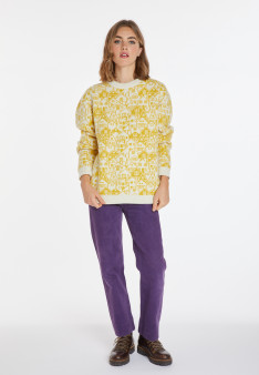 Pull graphique en laine et cachemire - Swann