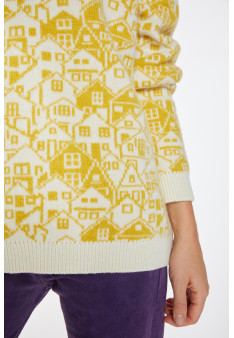 Pull graphique en laine et cachemire - Swann