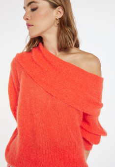 Mohair-Pullover mit Bardot-Ausschnitt - Caelie